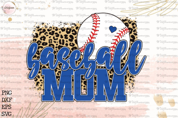Baseball Mom Blue Leopard SVG Graphics and Crafts Review