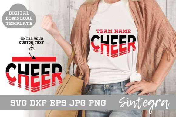Cheer SVG Shirt Template Design 002 Graphics and Crafts Review