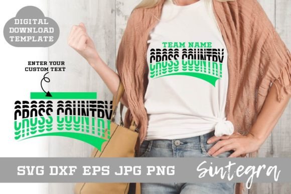 Cross Country SVG Shirt Template Design Graphics