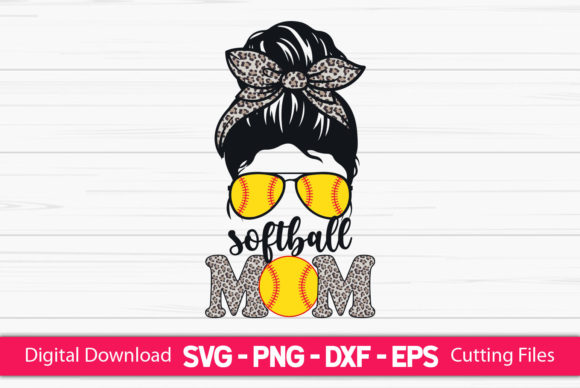 Messy Bun Softball Mom Graphics and Crafts Review