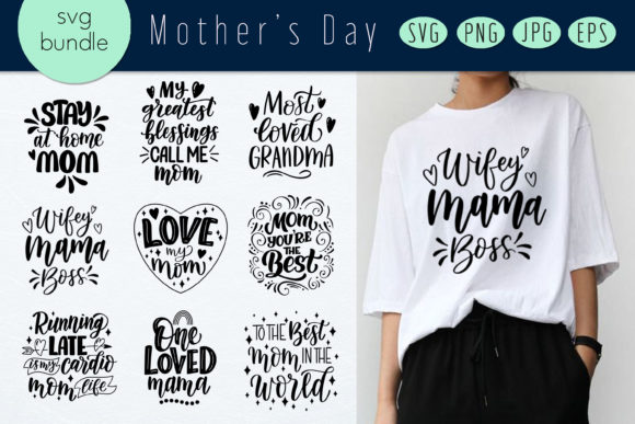 Mom Quotes SVG Bundle. Mother s Day Graphics & Crafts