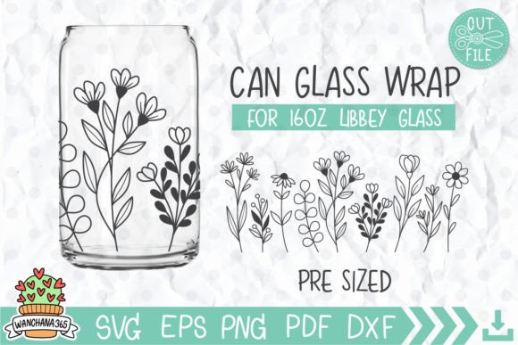 Wildflower Can Glass Wrap SVG Review